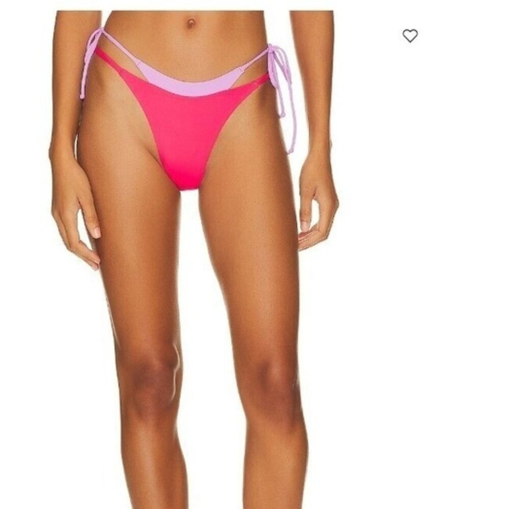 L*space Fused Mackenna Bitsy Bikini Bottom‎ Pink Purple Large